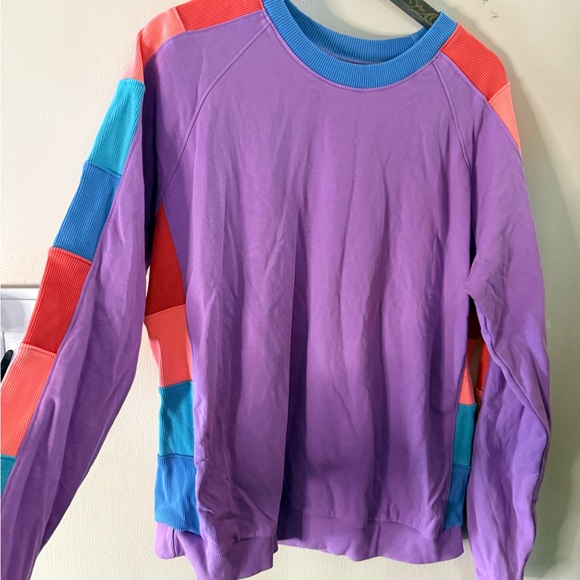 Colorful Patchwork Sweatshirt - Picture 1 of 7
